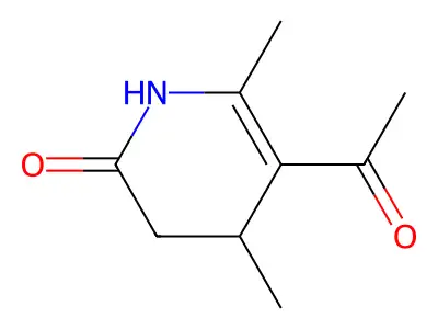 5-acetyl-4,6-dimethyl-3,4-dihydro-1H-pyridin-2-one structure