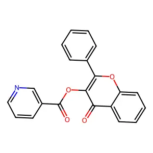 4-Oxo-2-phenylchromen-3-yl pyridine-3-carboxylate structure
