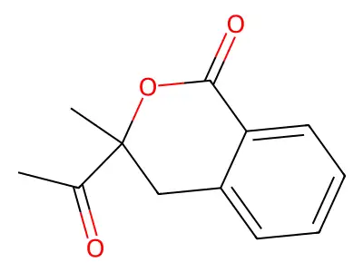 3-Acetyl-3-methyl-3,4-dihydro-1H-2-benzopyran-1-one structure