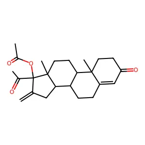 16-Methylene-3,20-dioxopregn-4-EN-17-YL acetate structure