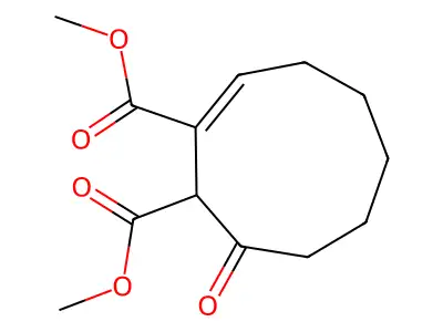 Dimethyl 9-oxocyclonon-2-ene-1,2-dicarboxylate structure