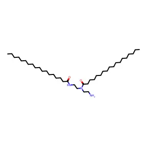 Octadecanamide, N-(2-aminoethyl)-N-[2-[(1-oxooctadecyl)amino]ethyl]- structure