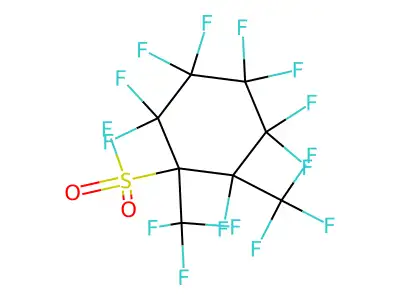 Cyclohexanesulfonyl fluoride, nonafluorobis(trifluoromethyl)- structure