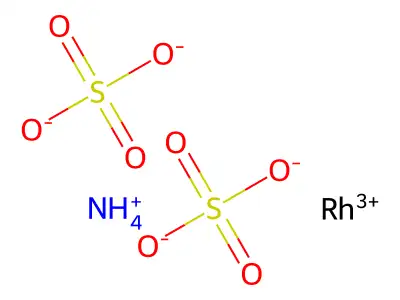 Sulfuric acid, ammonium rhodium(3+) salt (2:1:1) structure