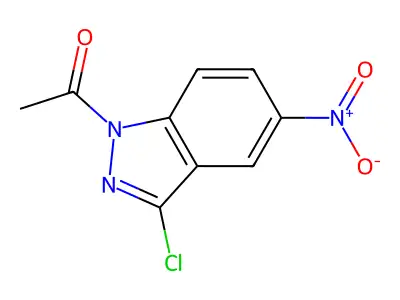 Indazole, 1-acetyl-3-chloro-5-nitro- structure