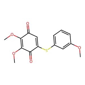 2,3-Dimethoxy-5-[(3-methoxyphenyl)sulfanyl]cyclohexa-2,5-diene-1,4-dione structure