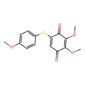 2,3-Dimethoxy-5-(4-methoxyphenyl)sulfanylcyclohexa-2,5-diene-1,4-dione structure