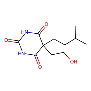2,4,6(1H,3H,5H)-Pyrimidinetrione, 5-(2-hydroxyethyl)-5-(3-methylbutyl)- structure
