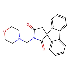 (Spiro(9H-fluorene-9,3'-pyrrolidine)-2',) 5'-dione, 1'-(4-morpholinylmethyl)- structure