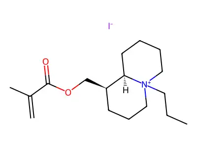 Methacryloyl-N-propyllupinine iodide structure