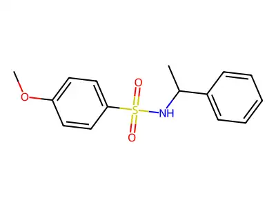 4-methoxy-N-(1-phenylethyl)benzenesulfonamide structure