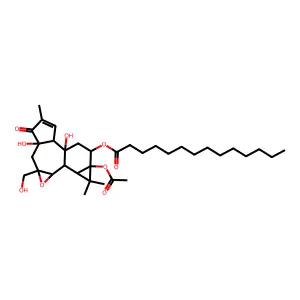 12-O-Tetradecanoylphorbol 13-acetate 6beta,7beta-oxide structure