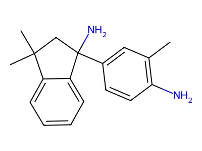 1H-Inden-ar-amine, 1-(4-aminophenyl)-2,3-dihydro-1,3,3-trimethyl- structure