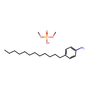 Phosphoric acid, dimethyl ester, compd. with 4-tetrapropylenebenzenamine (1:1) structure