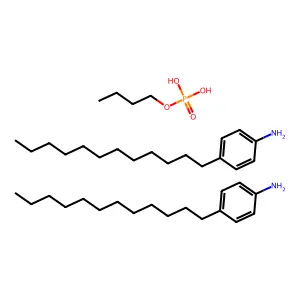 Phosphoric acid, monobutyl ester, compd. with 4-tetrapropylenebenzenamine (1:2) structure