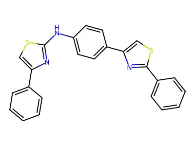 2-Thiazolamine, 4-phenyl-N-(4-(2-phenyl-4-thiazolyl)phenyl)- structure
