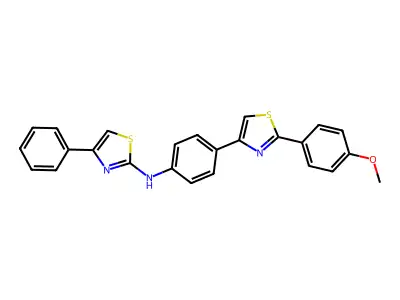 2-Thiazolamine, N-(4-(2-(4-methoxyphenyl)-4-thiazolyl)phenyl)-4-phenyl- structure