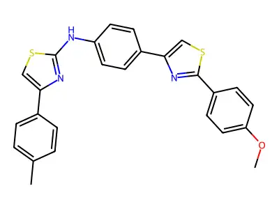 2-Thiazolamine, N-(4-(2-(4-methoxyphenyl)-4-thiazolyl)phenyl)-4-(methylphenyl)- structure