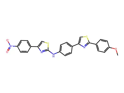 2-Thiazolamine, N-(4-(2-(4-methoxyphenyl)-4-thiazolyl)phenyl)-4-(4-nitrophenyl)- structure
