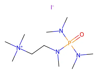 2-[Bis(dimethylamino)phosphoryl-methylamino]ethyl-trimethylazanium structure