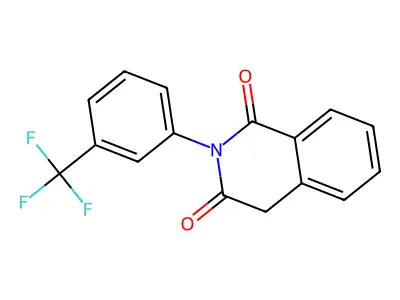 2-[3-(Trifluoromethyl)phenyl]-1,2,3,4-tetrahydroisoquinoline-1,3-dione structure
