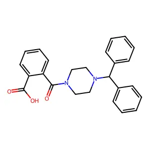 2-{[4-(Diphenylmethyl)piperazinyl]carbonyl}benzoic acid structure