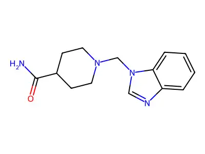 1-(1H-Benzimidazol-1-ylmethyl)-4-piperidinecarboxamide structure