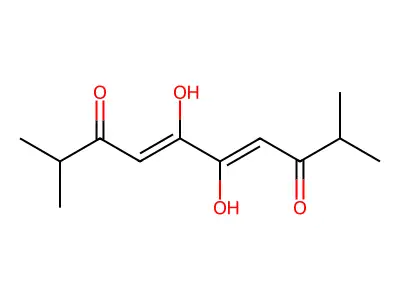 5,6-Dihydroxy-2,9-dimethyldeca-4,6-diene-3,8-dione structure