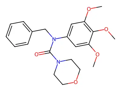 4-Morpholinecarboxamide, N-(phenylmethyl)-N-(3,4,5-trimethoxyphenyl)- structure