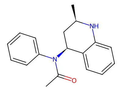 N-[(2R,4S)-2-methyl-1,2,3,4-tetrahydroquinolin-4-yl]-N-phenylacetamide structure