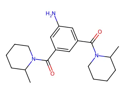 {3,5-Bis[(2-methylpiperidin-1-yl)carbonyl]phenyl}amine structure