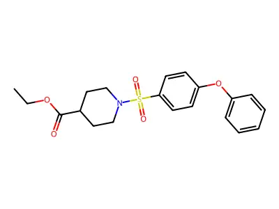 Ethyl 1-[(4-phenoxyphenyl)sulfonyl]-4-piperidinecarboxylate structure