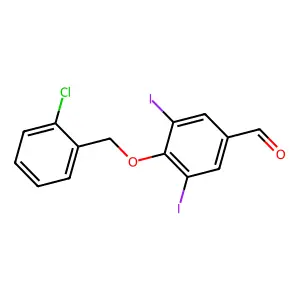 4-[(2-Chlorobenzyl)oxy]-3,5-diiodobenzaldehyde structure