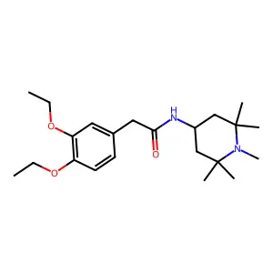 3,4-Diethoxy-N-(1,2,2,6,6-pentamethyl-4-piperidinyl)benzeneacetamide structure
