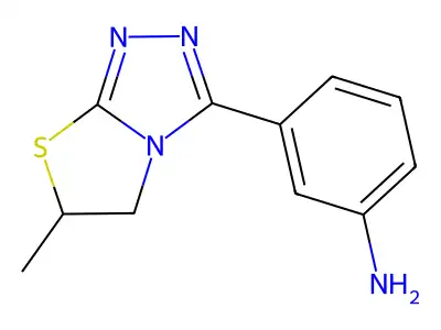 [3-(6-Methyl-5,6-dihydro[1,3]thiazolo[2,3-c][1,2,4]triazol-3-yl)phenyl]amine structure