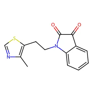 1-(2-(4-Methyl-5-thiazolyl)ethyl)-1H-indole-2,3-dione structure