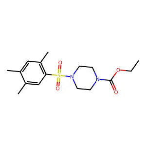 Ethyl 4-[(2,4,5-trimethylphenyl)sulfonyl]piperazine-1-carboxylate structure