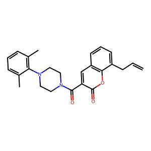 3-[4-(2,6-Dimethylphenyl)piperazine-1-carbonyl]-8-prop-2-enylchromen-2-one structure