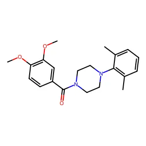 (3,4-Dimethoxyphenyl)[4-(2,6-dimethylphenyl)piperazin-1-yl]methanone structure