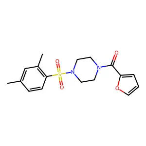 [4-(2,4-Dimethylphenyl)sulfonylpiperazin-1-yl]-(furan-2-yl)methanone structure