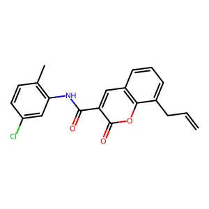 N-(5-chloro-2-methylphenyl)-2-oxo-8-(prop-2-en-1-yl)-2H-chromene-3-carboxamide structure