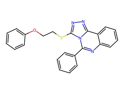 3-[(2-Phenoxyethyl)thio]-5-phenyl-1,2,4-triazolo[4,3-c]quinazoline structure
