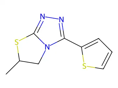 6-Methyl-3-(2-thienyl)-5,6-dihydro[1,3]thiazolo[2,3-c][1,2,4]triazole structure