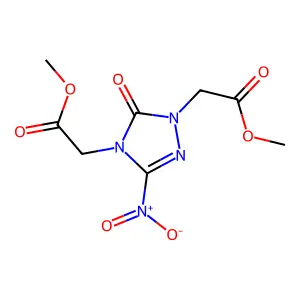 Methyl 2-[1-(2-methoxy-2-oxoethyl)-3-nitro-5-oxo-1,2,4-triazol-4-yl]acetate structure