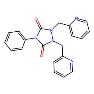 4-Phenyl-1,2-bis(pyridin-2-ylmethyl)-1,2,4-triazolidine-3,5-dione structure