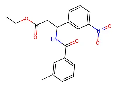 Ethyl 3-[(3-methylbenzoyl)amino]-3-(3-nitrophenyl)propanoate structure