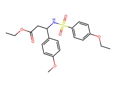 Ethyl 3-[(4-ethoxyphenyl)sulfonylamino]-3-(4-methoxyphenyl)propanoate structure