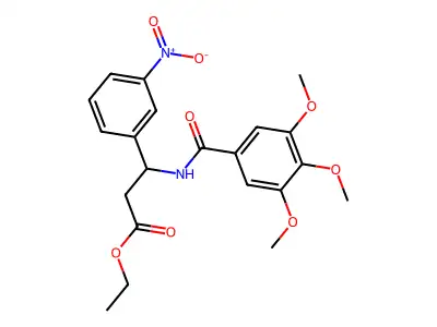 Ethyl 3-(3-nitrophenyl)-3-[(3,4,5-trimethoxybenzoyl)amino]propanoate structure