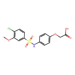 (4-{[(4-Chloro-3-methoxyphenyl)sulfonyl]amino}phenoxy)acetic acid structure