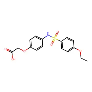 [4-(4-Ethoxybenzenesulfonylamino)phenoxy]acetic acid structure